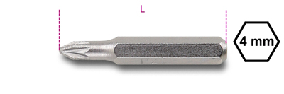 1256pz - bit pozidriv longo 4mm 