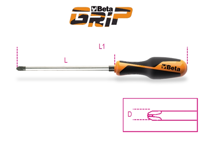1262e - chave philips com sextavado auxiliar beta grip 