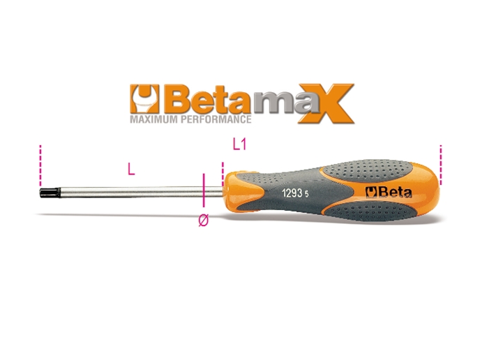 1293es - chave macho hexagonal com punho betamax 