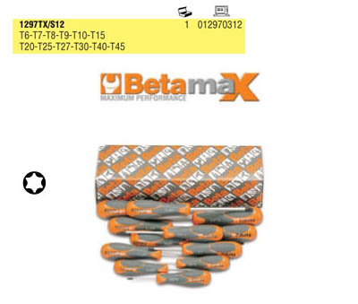 1297tx/s12 - jogo de chave torx betamax 