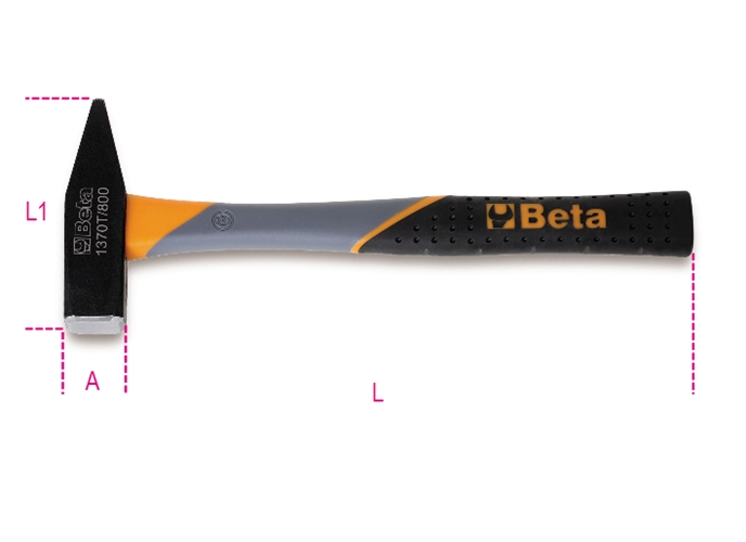 1370t - martelo tipo pena com cabo de fibra 