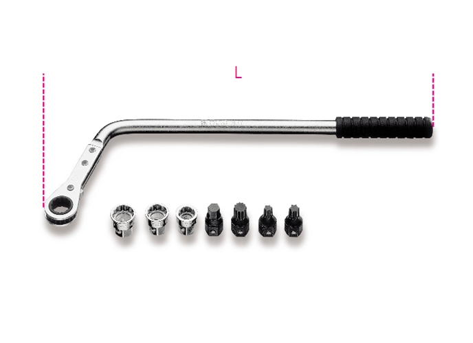 1477k/7 - kit chave reversivel com pontas 