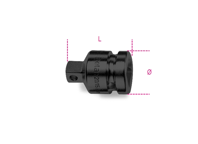 720/15 - reducao de quadra de impacto fêmea 1/2" para macho 3/8 