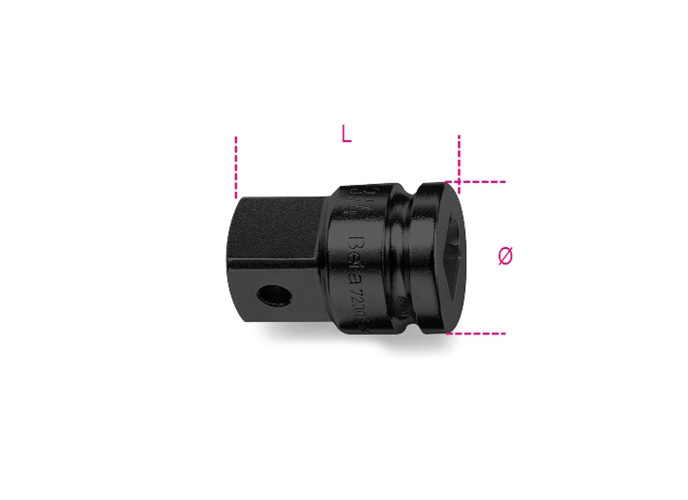 720/16 - adaptador de impacto fêmea 1/2" para macho 3/4 