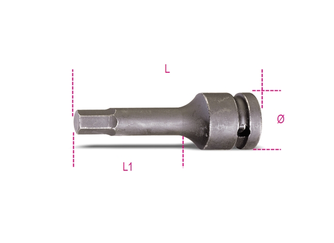 720me - chave soquete de impacto macho hexagonal 1/2 