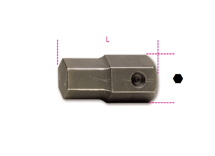 727/es22 - bit de impacto com ponta macho hexagonal 22mm 