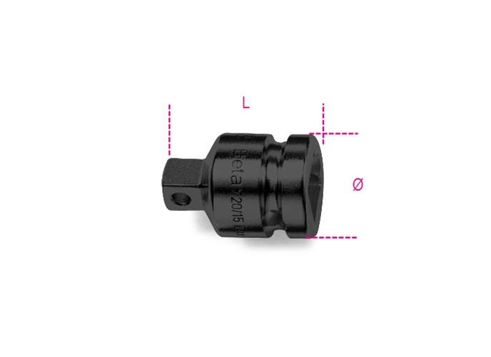 728/15 - reducao de quadra de impacto fêmea 3/4" para macho 1/2" de impacto   