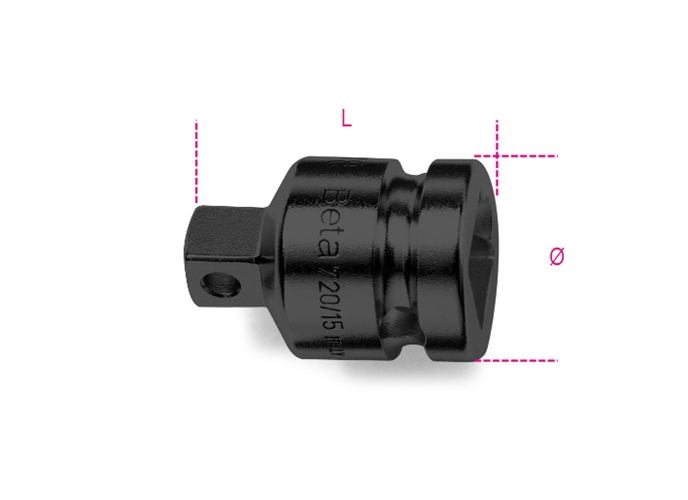 733/15 - reducao de quadra de impacto fêmea 2.1/2" para macho 1.1/2" de impacto 