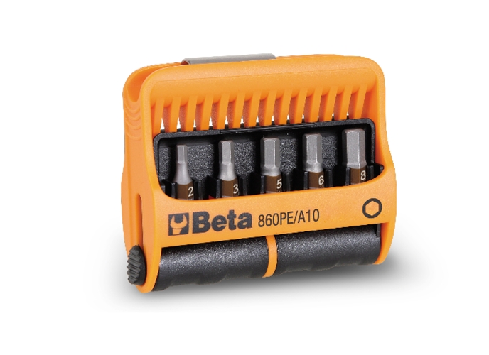 860pe/a10 - jogo de 10 bits com punho magnético, em estojo 