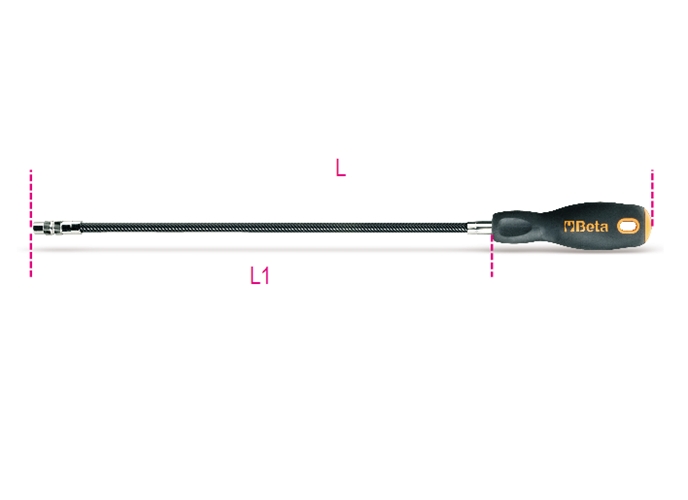 897l - porta bits flexível longo com punho 