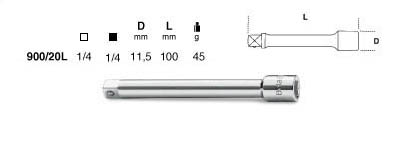 900/20l - extensão macho fêmea quadra 1/4 