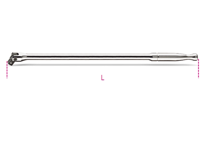 920m/35l - extensão longa articulada cromada com cabo 1/2 