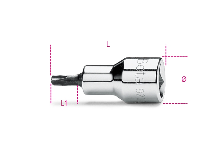 920rtx - soquete ponta torx com guia quadra 1/2 