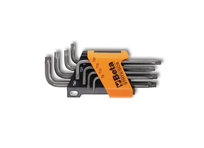 97rtx/sc8 - jogo com 8 chaves macho para parafusos com cabeça tamper resistant torx com suporte 